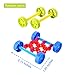 QuadPro Building Blocks 570 Piece Plastic Discs with 4 Set Wheels, Creative Flakes Kids Preschool Toys Educational Stem Toys for Boy and Girls