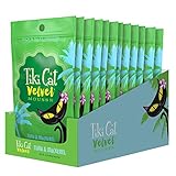 Tiki Cat Velvet Mousse Grain-Free Wet Food with a Silky-Smooth Texture for Adult Cats & Kittens, 2.8oz, 12pk, Tuna & Mackerel