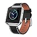 SWEES Leather Bands Compatible with Fitbit Blaze Smart Watch, Genuine Leather Replacement Band with Metal Frame Small & Large for Women Men, Champagne Gold, Rose Gold, Black, Brown, White, Grey, Beige