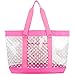 Eastsport Supreme Deluxe 100% Clear PVC Printed Large Beach Tote with Free Large Wristlet