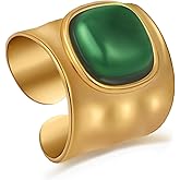 Bummer Gold Mother of Pearl Rings Pearl Rings for Women 18K Gold Plated Rings Signet Rings for Women Gold Chunky Ring Boho Rings Jewelry Gifts