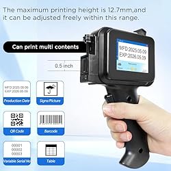 ZHONGMIN Handheld Inkjet Printer with 42ml