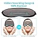 Sleep Mask, VOLUEX Ultra Soft Skin-Friendly Pure Natural Silk Fabric and Cotton Filled Sleeping Eye Mask with Adjustable Strap and Ear Plug for Men,Women and Kids