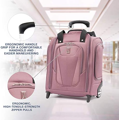 Travelpro Maxlite 5-Rolling Underseat Compact Carry-On Bag, Dusty Rose, 15-Inch 2 Travelpro Maxlite 5-Rolling Underseat Compact Carry-On Bag, Dusty Rose, 15-Inch