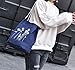 Lonson Women's Shoulder Bag Handbags Canvas Weekend Shopping Tote Bag (Grey)