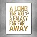 Gold Foil Art Print, A Long Time Ago, Typography Quote Kids Bedroom Nursery Wall Decor Art Poster, 8x10 inches, Unframed