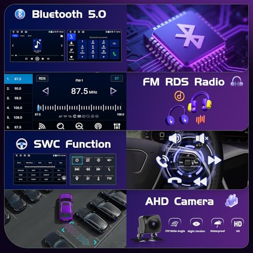 Fuluku Car Radio for Mercedes Benz W169 W245 B160 B170 B180 B200 W639 Vito Viano W906 Sprinter Android 15.4+64GB, HD Touch Screen 9"", Wireless CarPlay/Android Auto, Rear Camera, GPS/WiFi