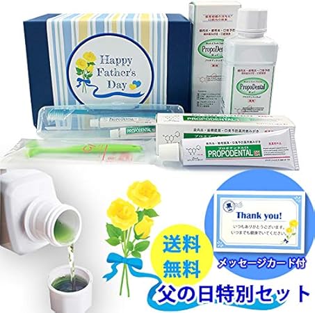 Amazon 父の日 ギフト 医薬部外品 プロポリス配合薬用歯みがき プロポデンタルex 80g トラベルセット 歯周病予防 歯磨き粉 口臭ケア 父の日特別セット 大人用ハミガキ粉 通販