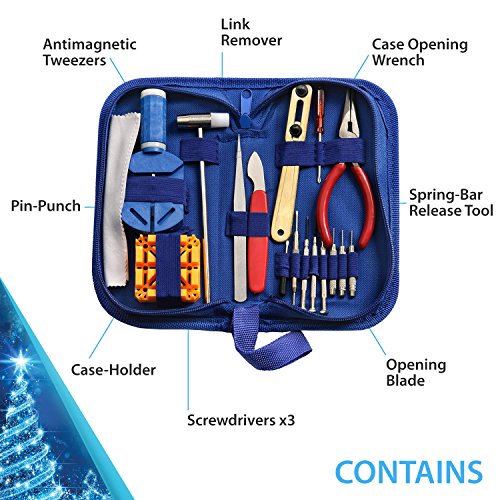 Watch Repair Kit Professional Complete Tool Set with Watchmaker's and