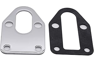 GSKMOTOR SBC Chrome Fuel Pump Block Off Plate with Gasket 283 327 350 383 400 SB Chevy