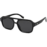 SOJOS Retro Aviator Sunglasses for Womens Mens Polarized Trendy Square Designer Inspired Shades 80s 90s Sun Glasses SJ2342
