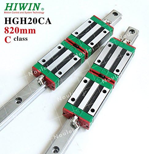 HIWIN HGH20CA Linear Guide Rail (820mm HGR20 with 2pcs Bearing Block,2set)