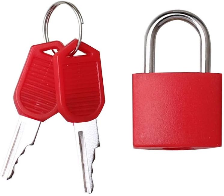 Fantye 6 Pcs Suitcase Locks with Keys, Metal Padlocks Luggage Padlocks Multicolor Small Padlock Keyed Padlock for School Gym - - 