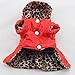 Howstar Puppy Clothing, Pet Dog Leopard Hoodie Coat Lovely Warm Apparl Outfit (Brown, L)