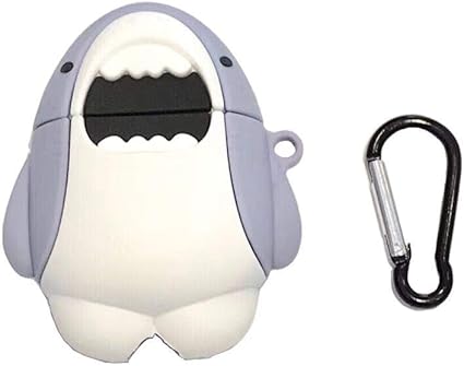 Amazon Com Great White Shark Airpod Case Protective Cover Soft Silicone Shockproof For Apple Airpods 2 1 Jaws Big White Shark Bag Pendant Decor Keychain Airpods Case Great White Shark Home Audio