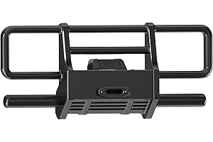 SPEELIK Front Bumper Aluminum Winch for Traxxas 1/18 TRX4M High Trail K10 F150 Upgrade Parts RC Crawler Car