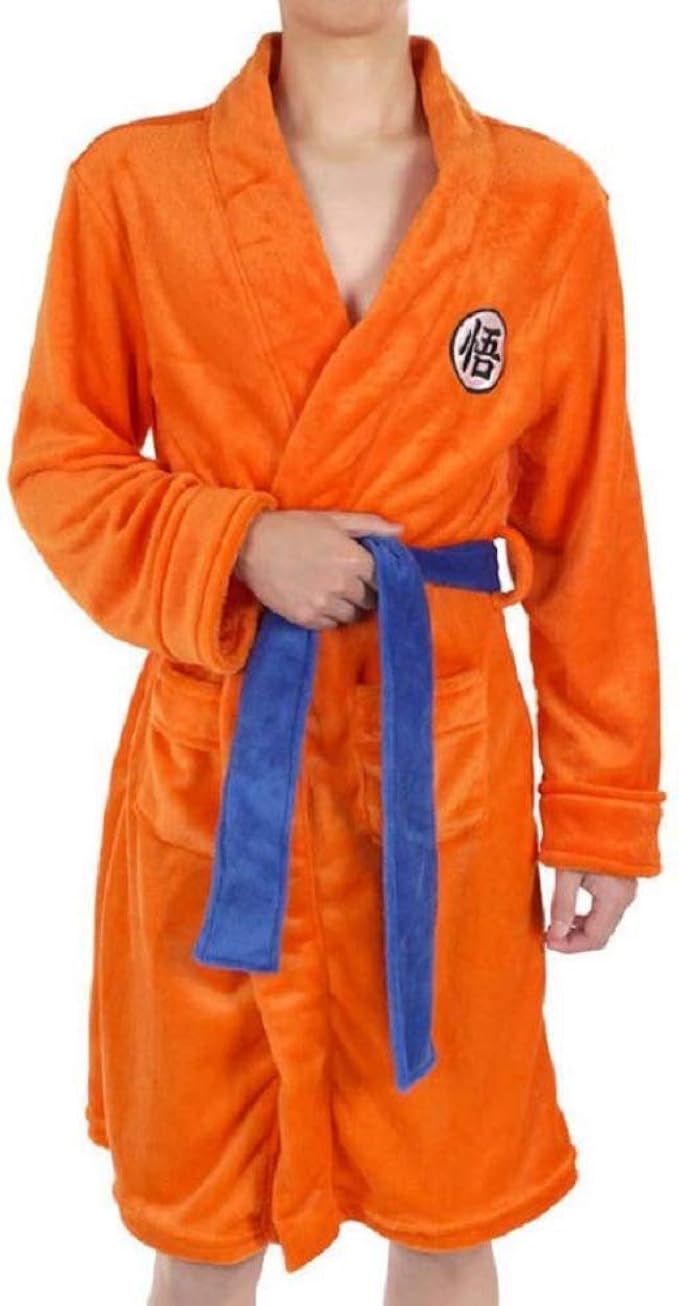 mens orange bathrobe