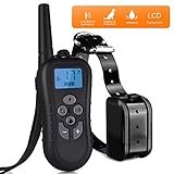 Nebite Dog Training Collar Upgraded Version Rechargeable 550 yards Waterproof Electronic Remote Training Collar with Beep,100 Levels of Humane Vibration and Shock