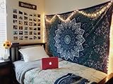 Twin Hippie Star Tapestries , Psychedelic Tapestry ,Sun and Moon Tapestry,star Mandala Tapestries, Throw Bedspread Queen Bed Dorm Decor By Rajrang (Kitchen)