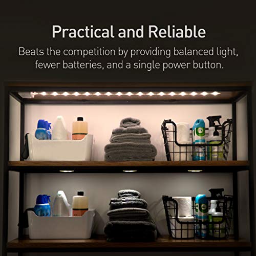 Luminoodle Click Battery Powered Tap Light Strip For Closet
