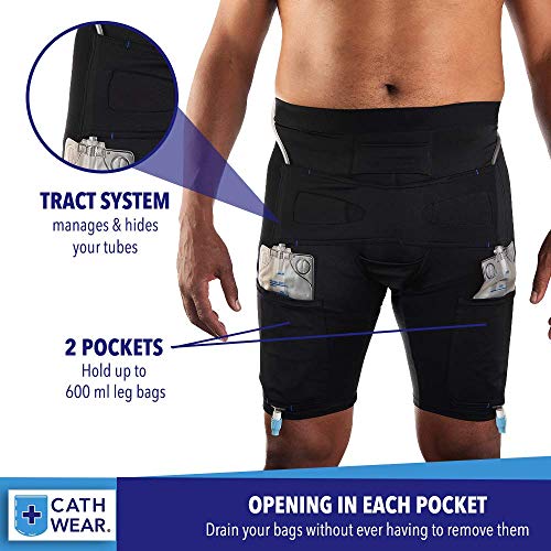 Cathwear Catheter Leg Bag Underwear Leg Bag Holder for Men & Women