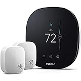 ecobee3 Lite Smart Thermostat with 2 Room Sensors,Black