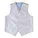 EGC1B03A-L Silver Patterned Various Style Waistcoat Woven Microfiber Thank You Gifts Large Vest By Epoint