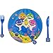 Cute Shark Party Supplies,182 Pieces Little Shark Party Decoration,Includes Table Cloth 7