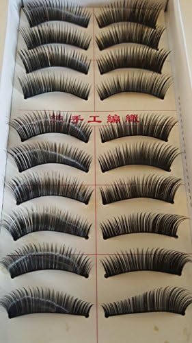 Taiwan 10 pairs Reusable Long Thick Crossover Natural Soft False Eyelashes Fake Eye Lash for Makeup Cosmetic #804