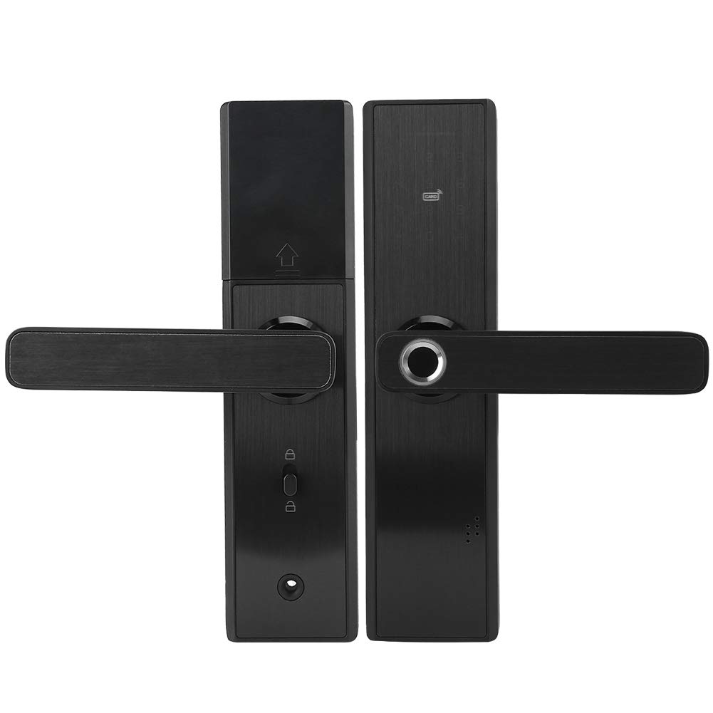 Digital Smart Fingerprint Door Lock, Fingerprint/IC Card/Password/Key Door Lock for Office/Apartment/Hotel Business Use,Anti-Peeping Virtual Password,Multiples Door Opening Modes