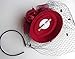 Cizoe Fascinator Hair Clip Pillbox Hat Bowler Feather Flower Veil Wedding Party Hat Tea Hat(1-Burgundy)
