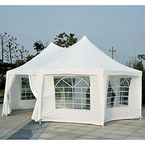 Outsunny 22' x 16' Large Octagon 8Wall Party Canopy Gazebo Tent