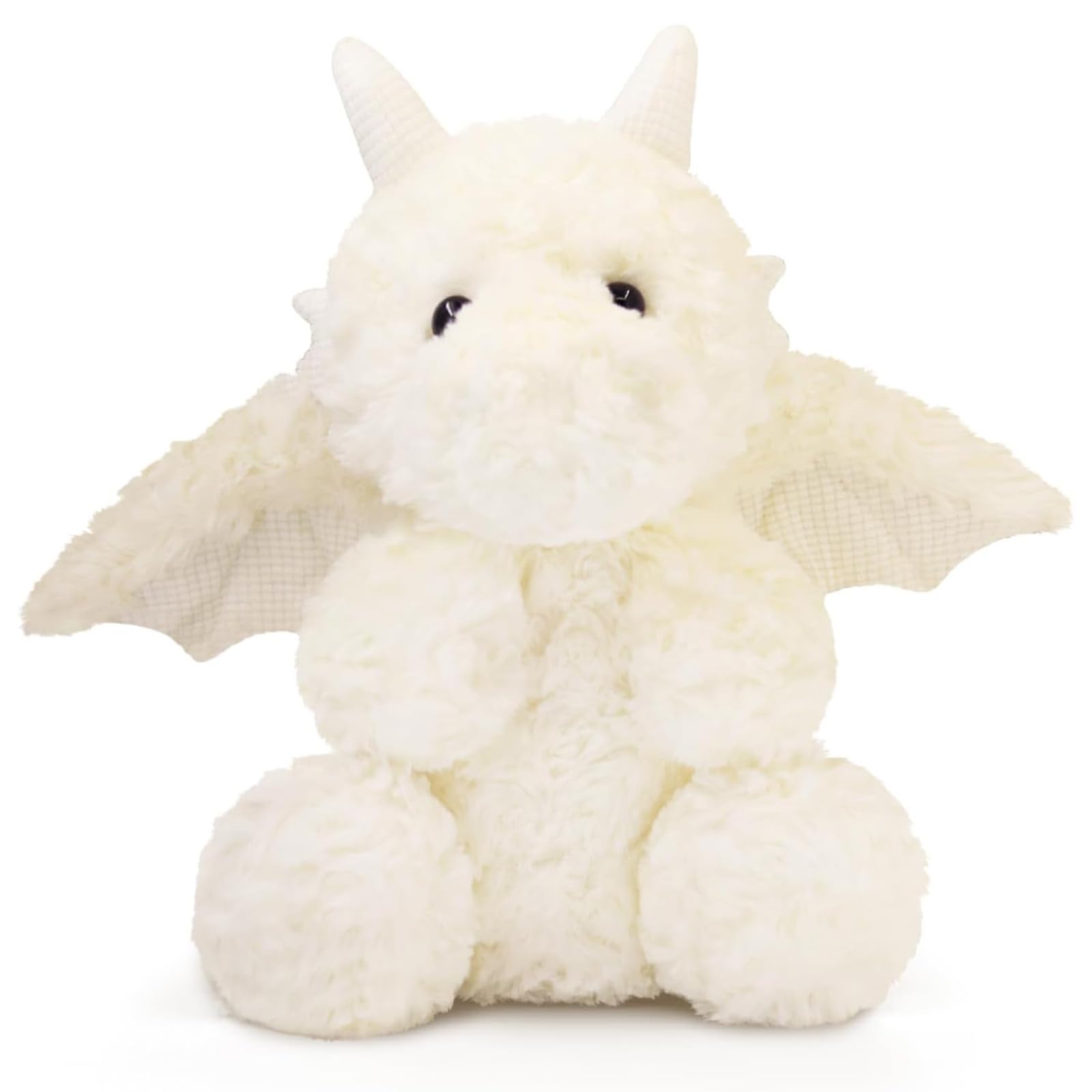 dienjason Dinosaur Teddy, Dinosaur Plush, Dino Teddy, Suitable for Soothing Sleep, Imagining Games, Home Decoration and Gift Giving(White)