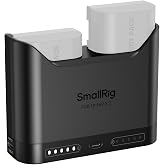 SMALLRIG LP-E6P Battery Charger for Canon, 2H Dual Slot 22.5W USB-C Charge | LED Display, for LP-E6NH LP-E6N LP-E6, for Canon EOS R6V,R6 Mark III/II,R5 Mark II,C50,R5,R6,R7,5D Mark II,60D,70D,80D,90D
