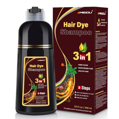 IIIMEIDU MEIDU Coffee Hair Dye Shampoo 3 in 1 for Women Men 51WhzAfttaL