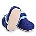 Enteer Infant Snow Boots Premium Soft Sole Anti-Slip Warm Winter Prewalker Toddler Boots (13-18months, navy)