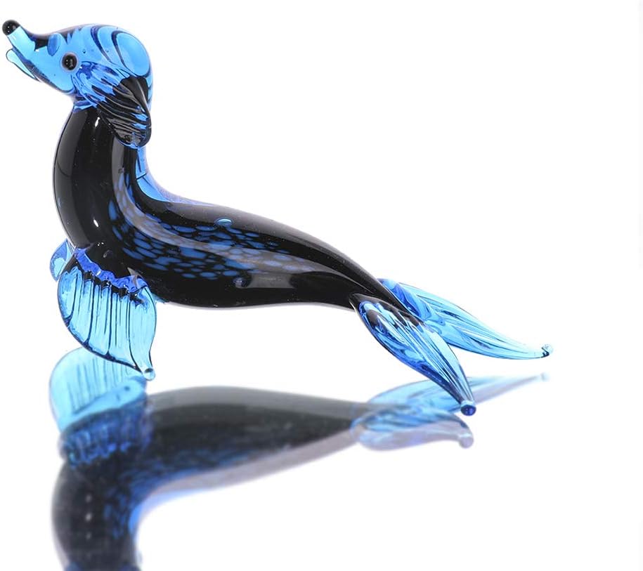 crystalsuncatcher Hand Blown Art Glass,Sea Animals Miniature Gifts Collection(Seal)
