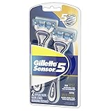 Gillette Sensor5 Men's Disposable Razors, 2 Count