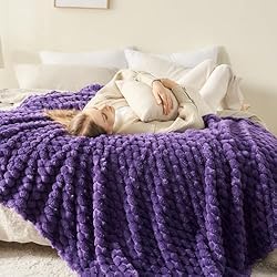 NEWCOSPLAY Super Soft Throw Blanket Purple Premium