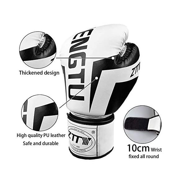 ZTTY Boxing Gloves Kickboxing Muay Thai Punching Bag MMA Pro Grade