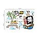 decalmile Pirate Ship Wall Decals Kids Room Wall Stickers Children Bedroom Baby Nursery Wall Decor Pirate Theme Room Decoration