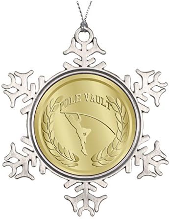 Daily Lady Pole Vault Gold Toned Medal Ornament