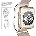 Chouqing Apple Watch Band Milanese Loop Stainless Steel Replacement Band with Metal Protect Case for Apple iWatch 38mm Series 3 Series 2 Series 1 Sport & Edition - Gold