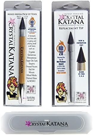 Crystal Katana Rhinestone Applicator Ultimate Kit: Includes Crystal Katana, Replacement Tip, and Storage Case