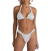 fatty tiger Sexy Brazilian Bikini Sets for Women High Cut 2PCS Thong Swimsuit Tie Knot Ruched Swimwear