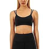 MEIVSO Women's Seamless Sports Bra Longline Spaghetti Straps Wirefree Workout Yoga Bra