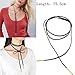 Tpocean 16Pcs Tatto Boho Black Lace Choker Gold Chain Red Colorful Tassels Velvet Necklaces Choker with Pendant Set Adjustable for Women Girls