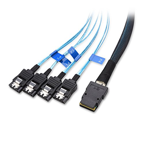 UPC 682017350394, Cable Matters Internal Mini-SAS to 4x SATA Reverse Breakout Cable 1.6 Feet / 0.5m