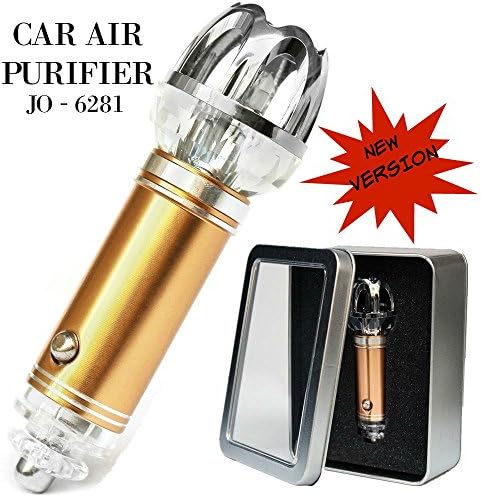 NEW AND IMPROVED Gold Car Air Purifier Ionizer Freshener, ozone generator, odor remover, bacteria