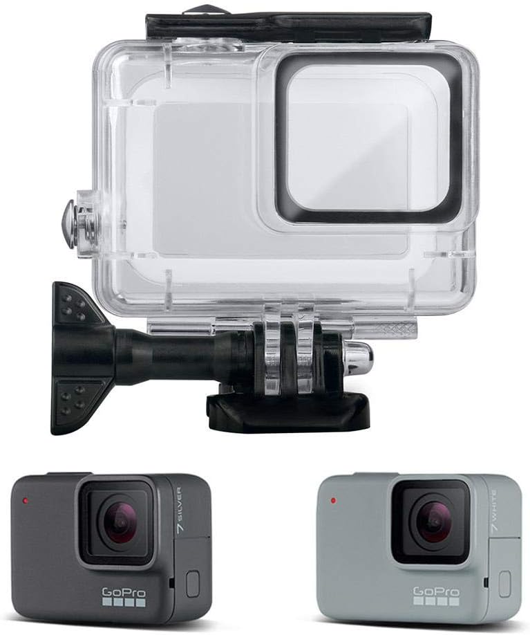 OOOUSE Waterproof Housing Shell for GoPro Hero7 Silver/White, 147ft Underwater Diving Case Transparent Acrylic Protective Cover for Gopro Hero 7 Session Action Camera Accessories